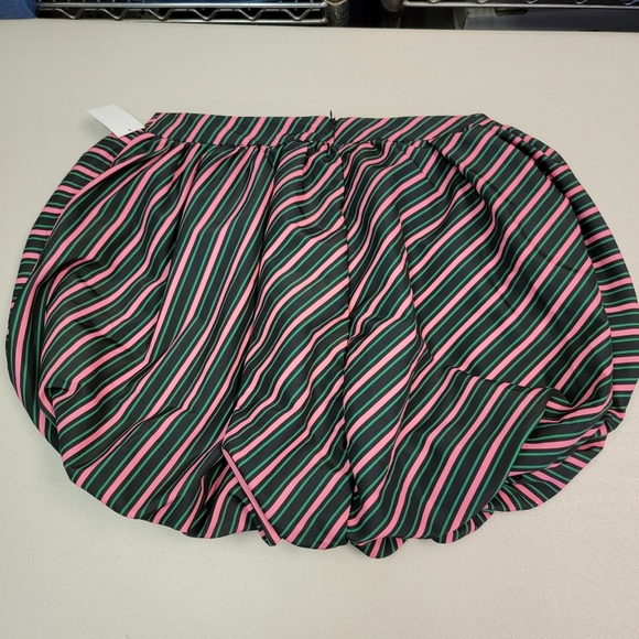 Wicked Paul Tazewell Bubble Mini Skirt Black Green Pink Stripes Size L - Picture 2 of 8